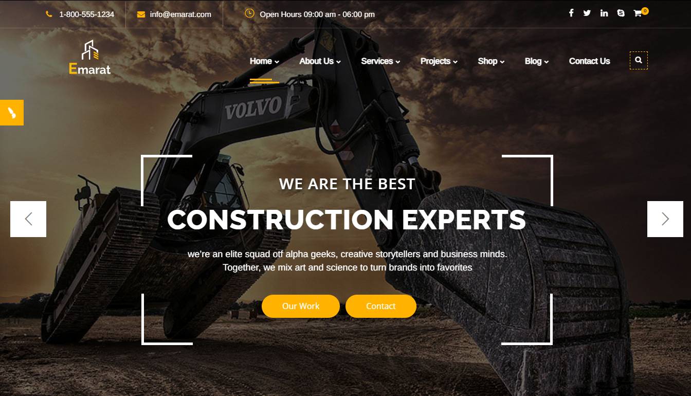 Emarat - Construction WordPress Theme