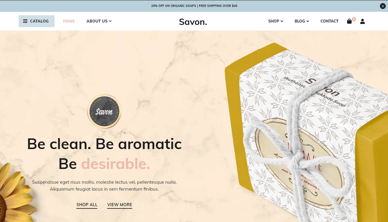 Savon - Handmade Shop WordPress Theme