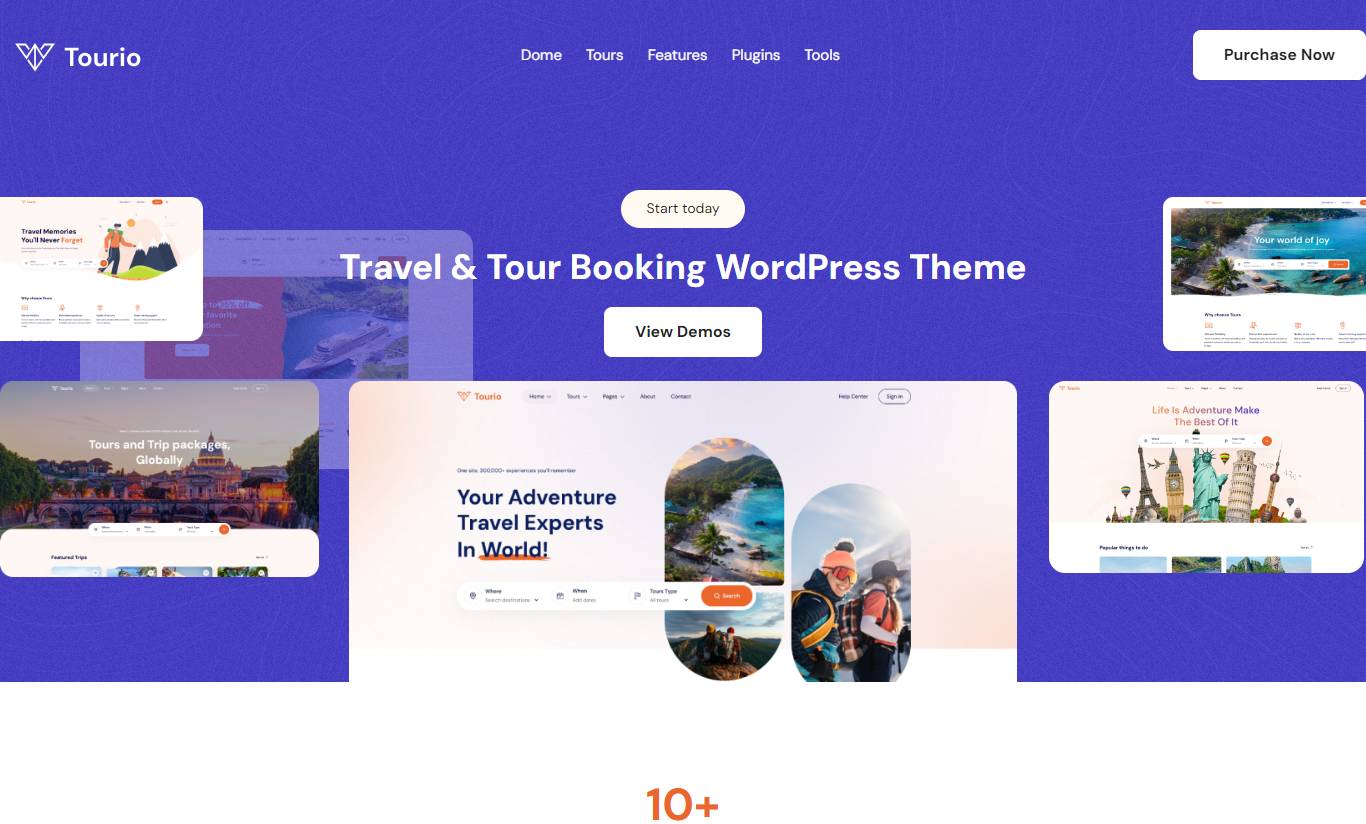 Tourio - Travel & Tour Booking WordPress Theme