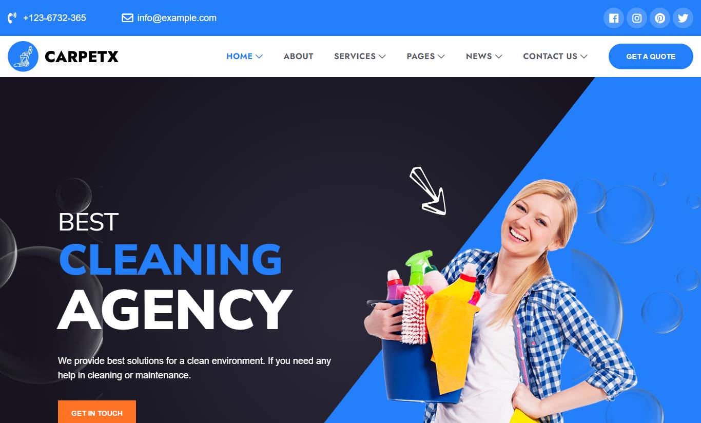 Carpetx - Cleaning Services WordPress Theme