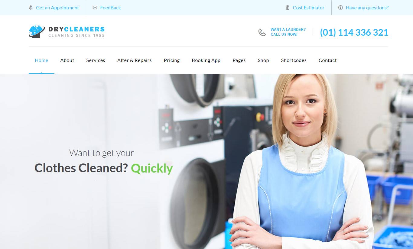  Dry Cleaning | Laundry Services WordPress Theme