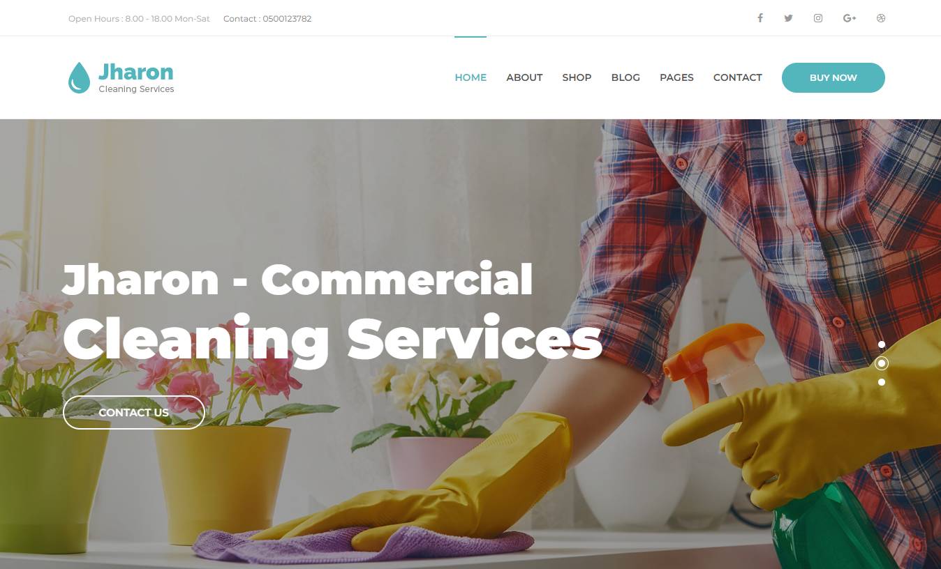 Jharon - Cleaning Service WordPress Theme + RTL