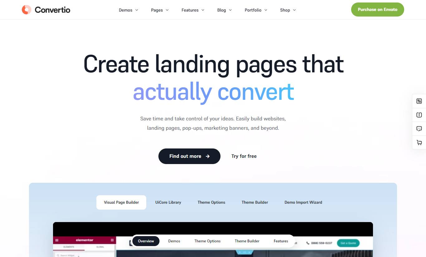 Convertio - Conversion Optimized Landing Page Theme