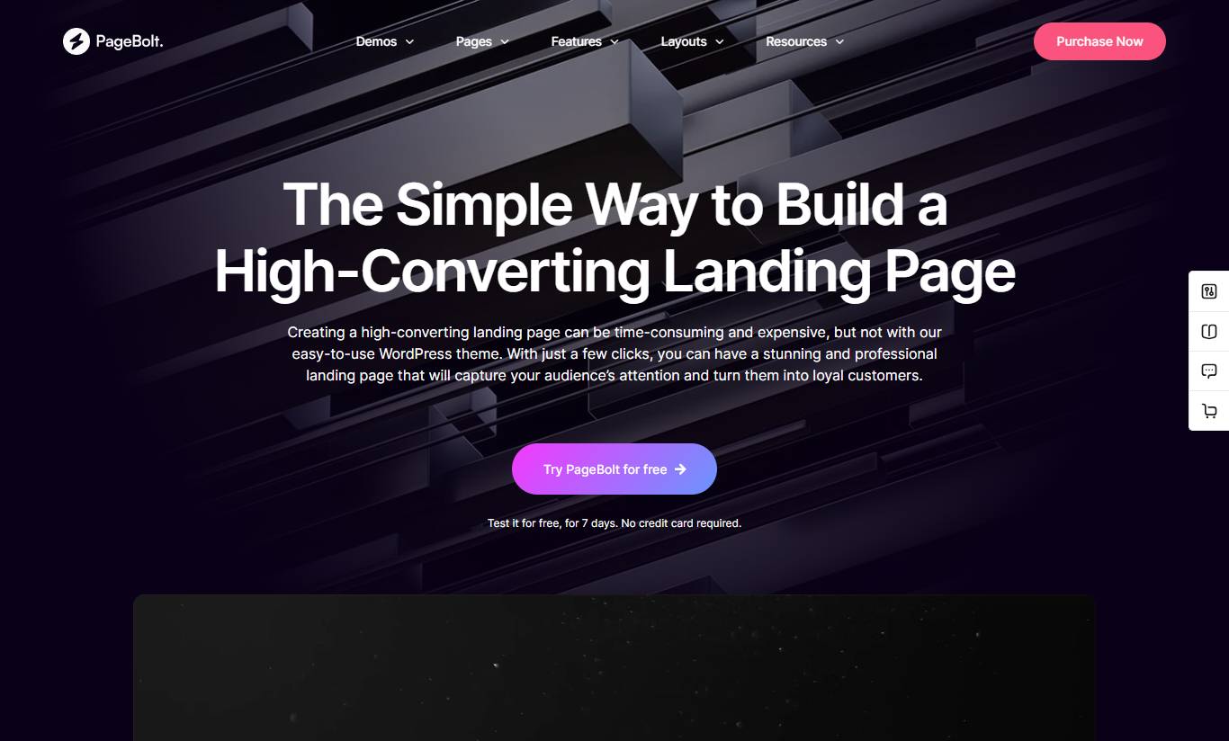 PageBolt - Landing Page WordPress Theme