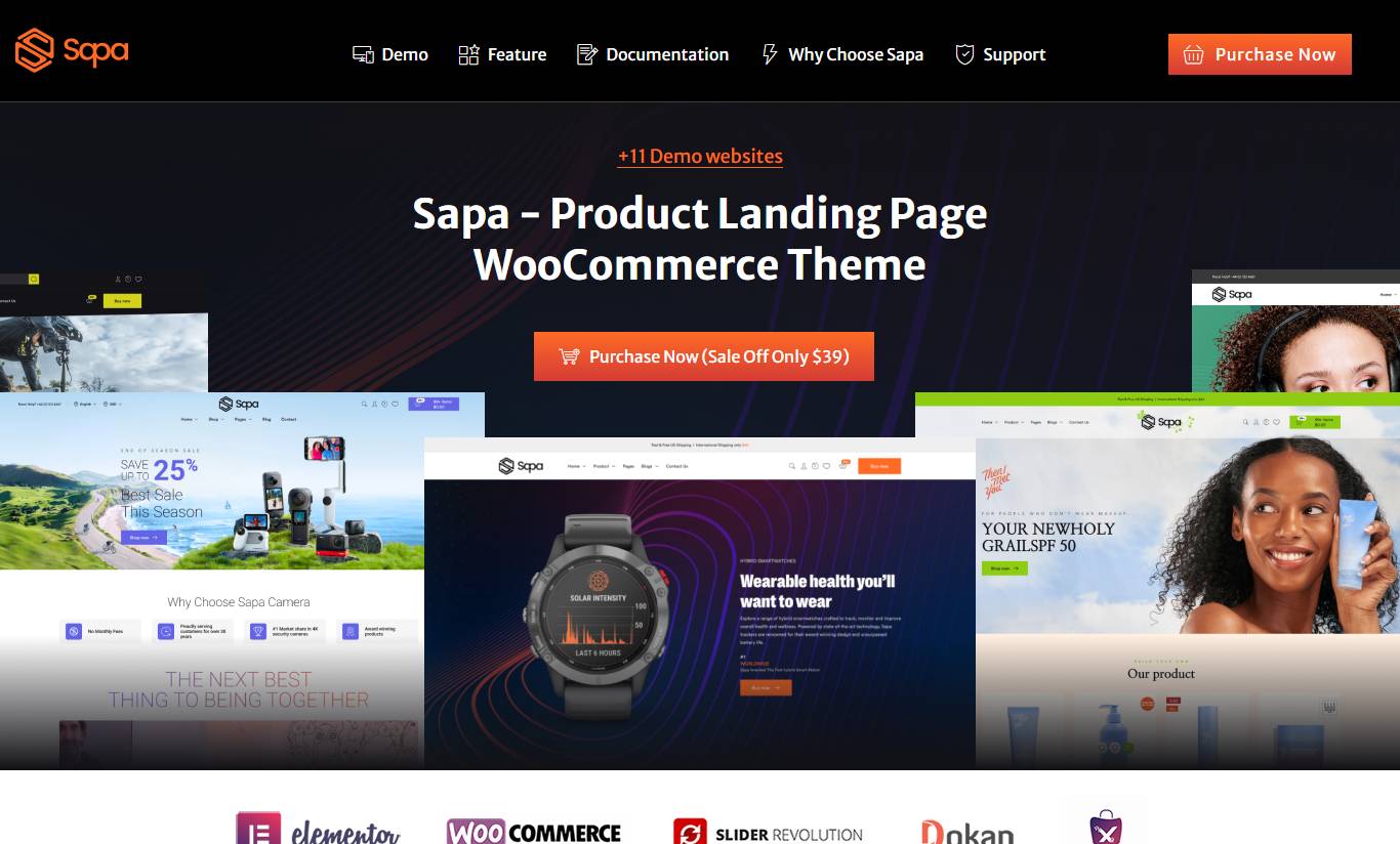  Sapa - Product Landing Page WooCommerce Theme