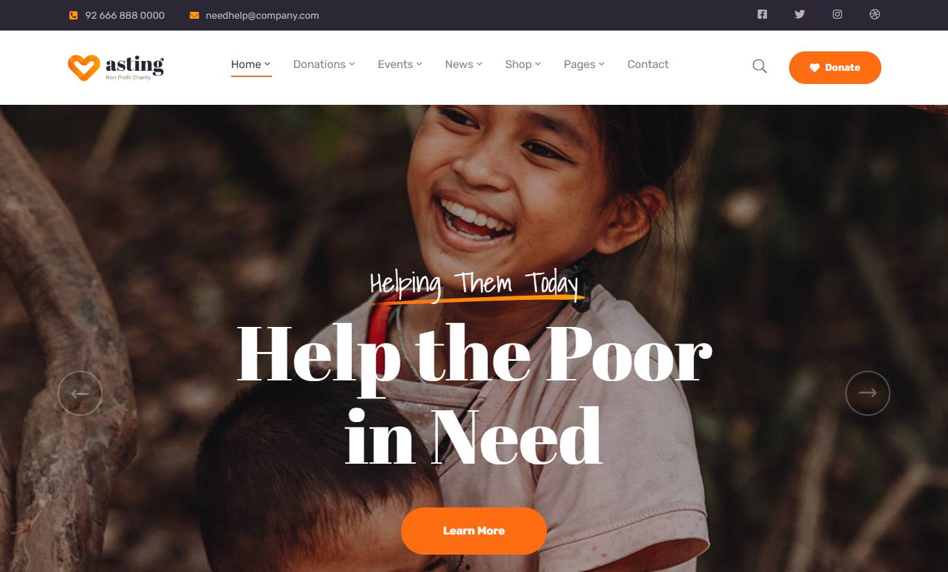  Asting - Charity & Donation WordPress Theme