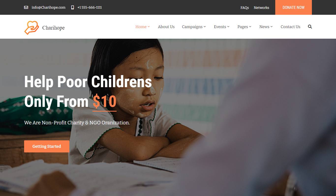 Charihope - Charity & Donation WordPress Theme    