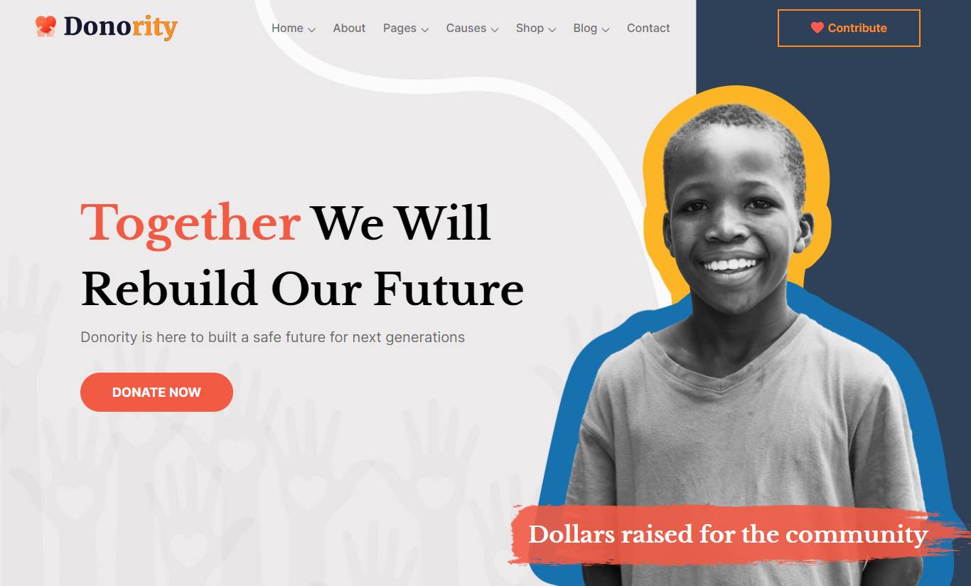 Donority - Charity & Donation WordPress Theme by DroitThemes in Charity