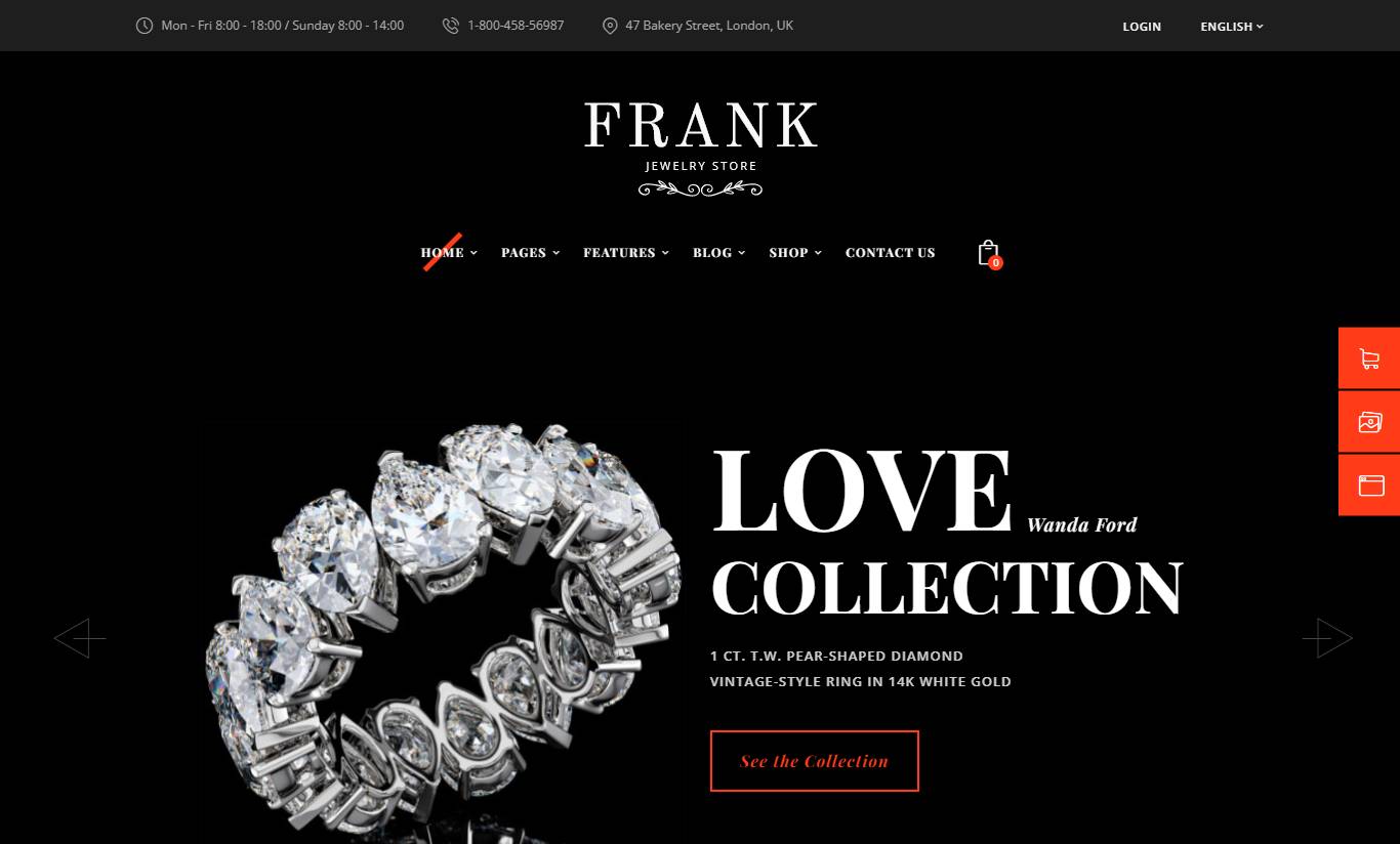 Jewelry & Watches Online Store WordPress Theme