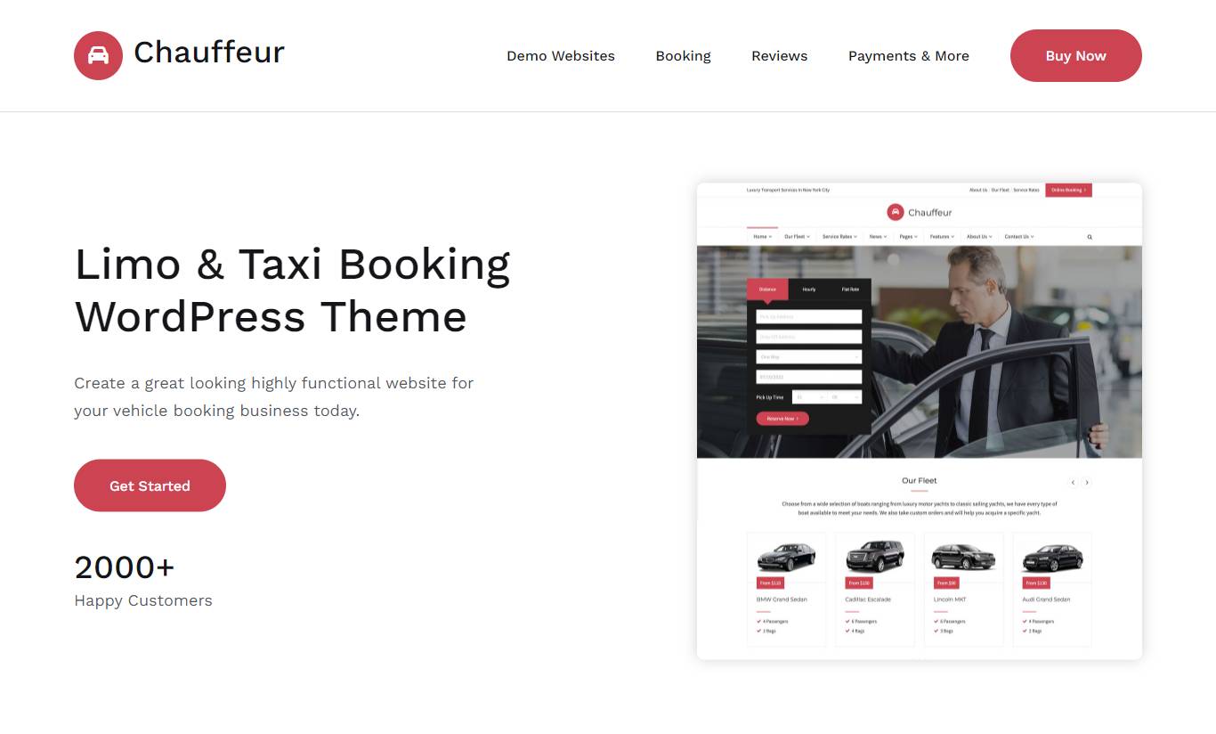 Chauffeur - Limousine, Transport And Car Hire WP Theme