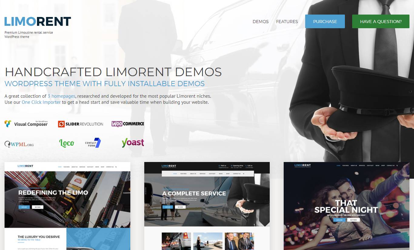  Limo Rent - Limousine and Car Rent WordPress Theme