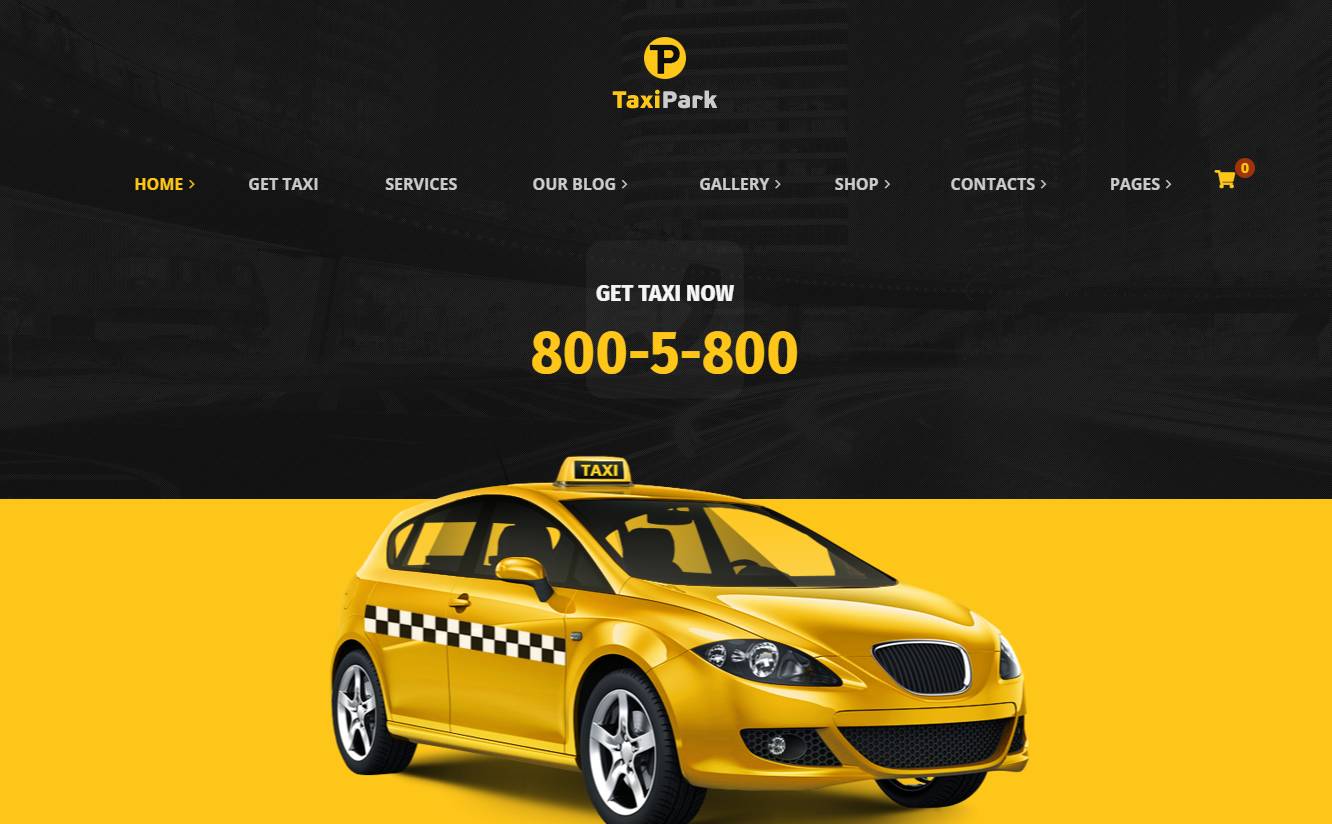  TaxiPark - Taxi Cab Service Company WordPress Theme