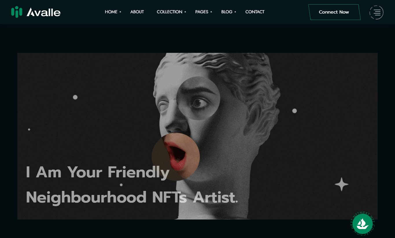  Avalle - NFT Portfolio WordPress Theme