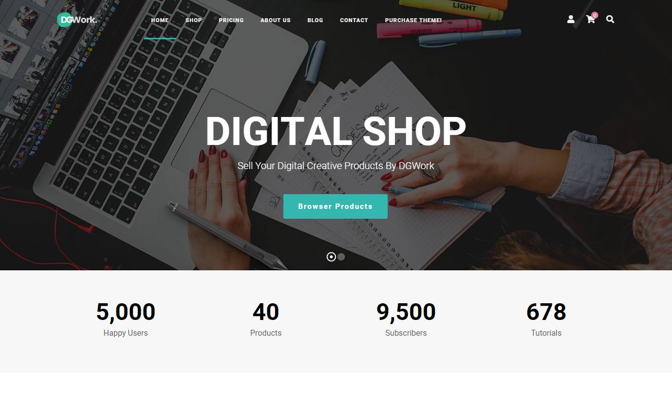 DGWork - Responsive Digital Shop & Market Easy Digital Downloads Theme