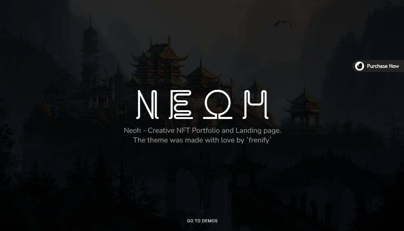  Neoh - NFT Portfolio WordPress Theme