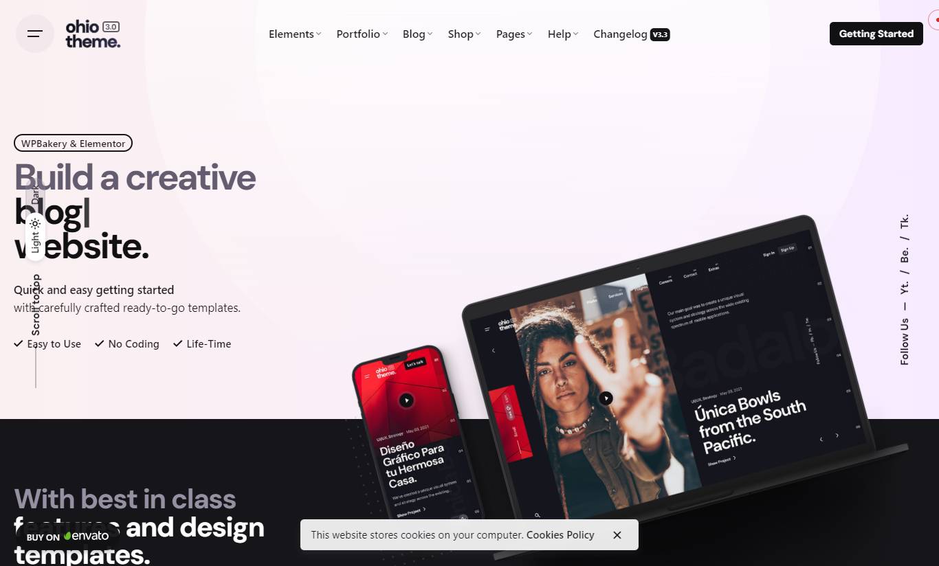 Ohio - Creative Portfolio & Agency WordPress Theme