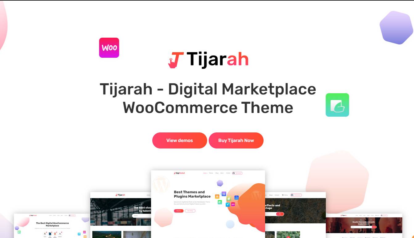  Tijarah | Digital Marketplace WooCommerce Theme