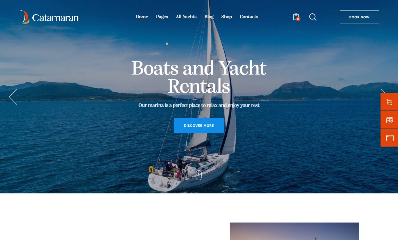 Catamaran - Yacht Club & Boat Rental WordPress Theme