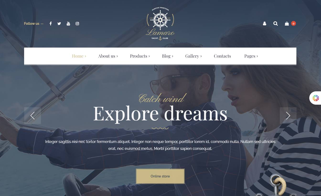 Lamaro - Yacht Club and Rental Boat Service WordPress Theme