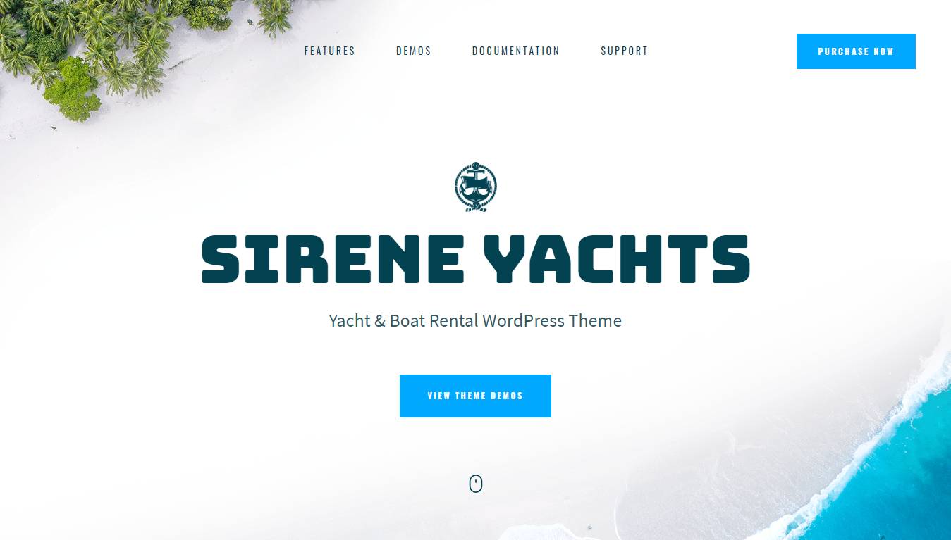 Sirene | Yacht Charter Services & Boat Rental WordPress Theme