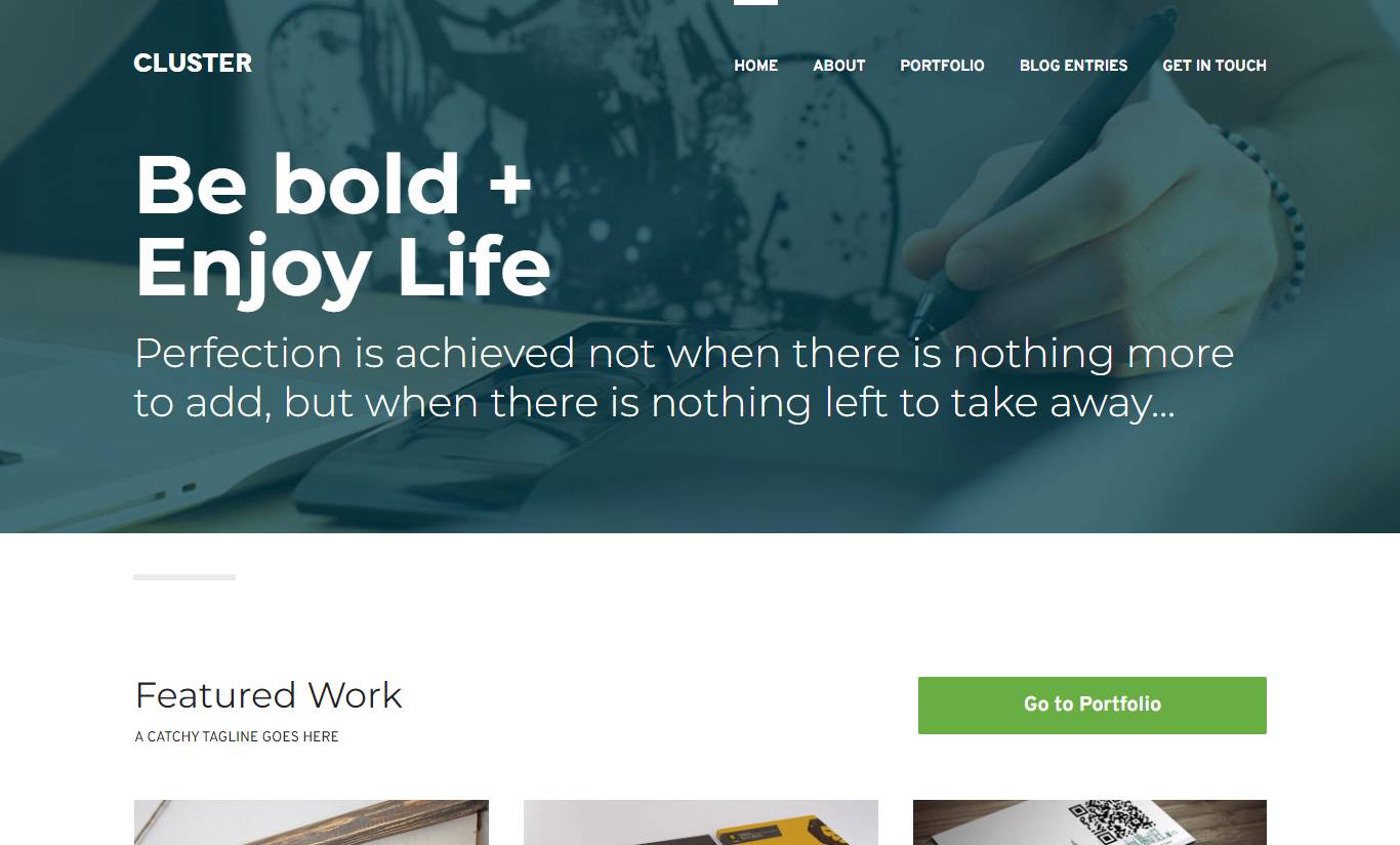 Cluster - A Bold Portfolio Wordpress Theme