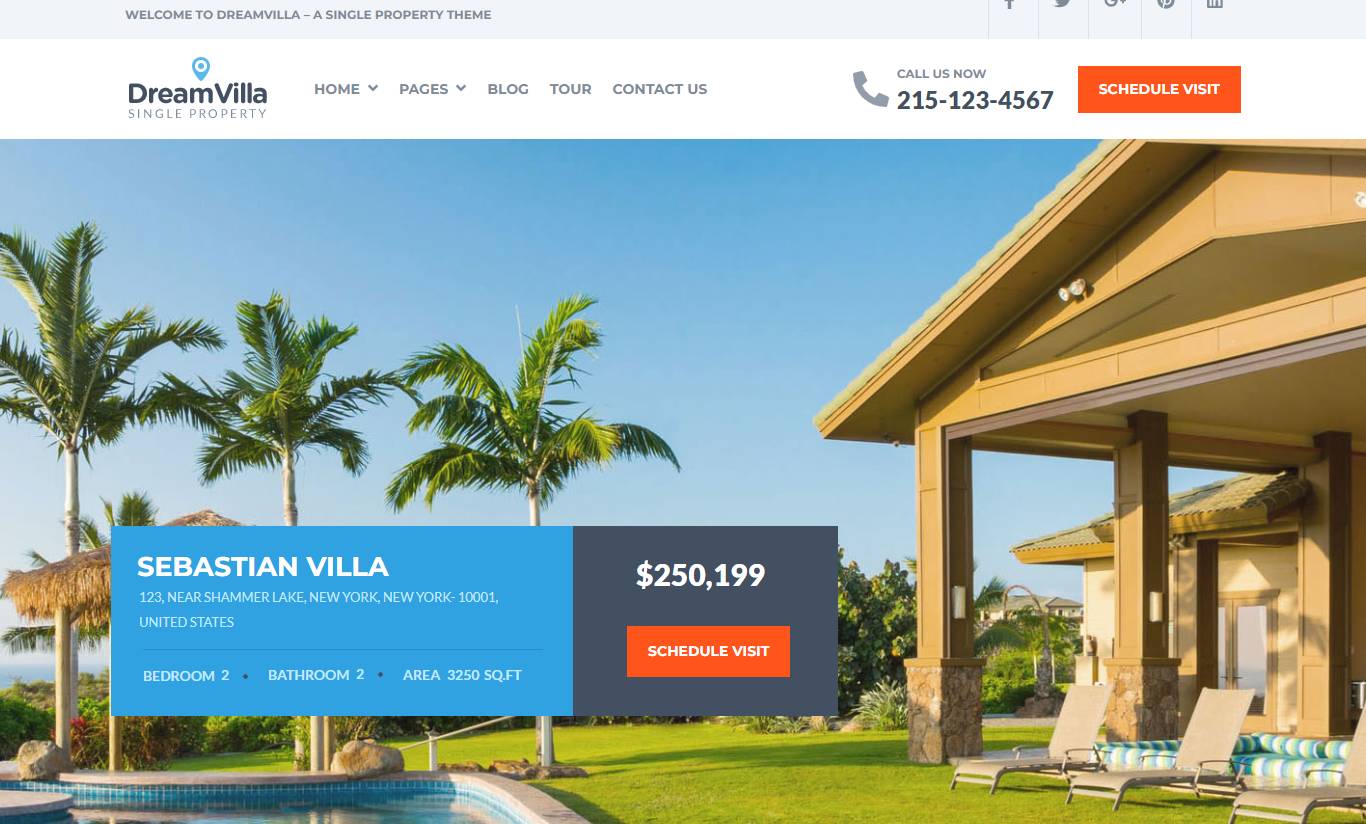 DreamVilla - Single Property WordPress Theme