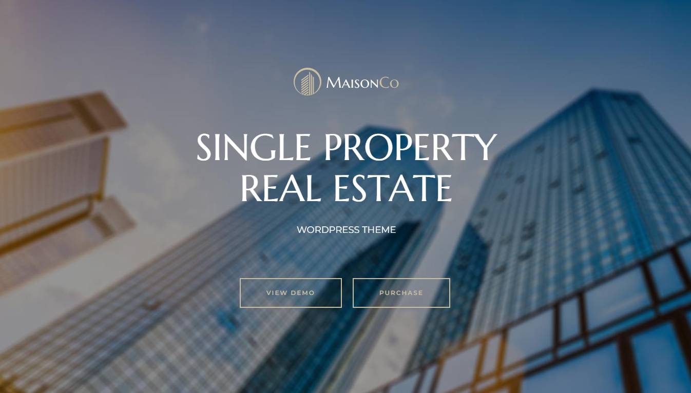 MaisonCo - Single Property WordPress Theme