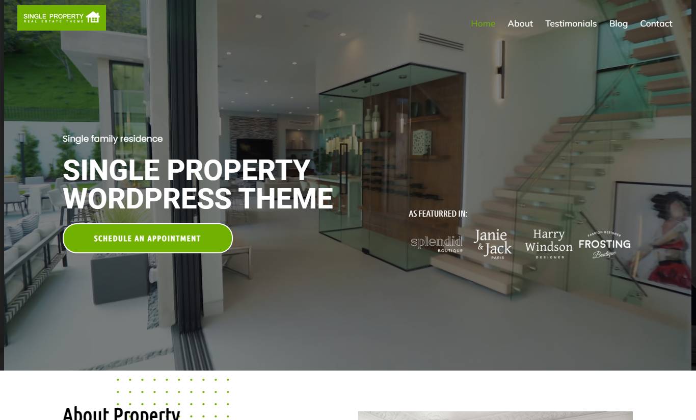 Single Property WordPress Theme