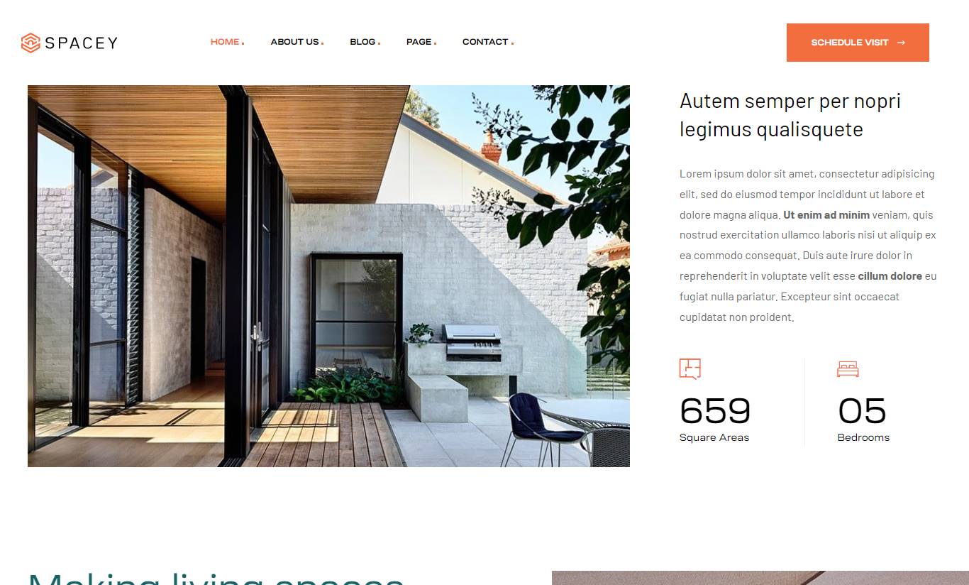 Spacey - Single Property WordPress Theme