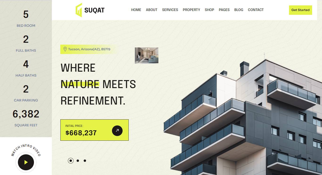 Suqat - Single Property WordPress Theme