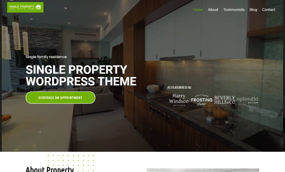 Top 17 Single Property WordPress Themes