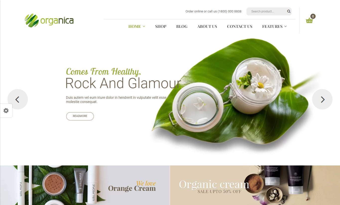 Organica - Organic, Beauty, Natural Cosmetics, Food, Farn and Eco WordPress Theme
