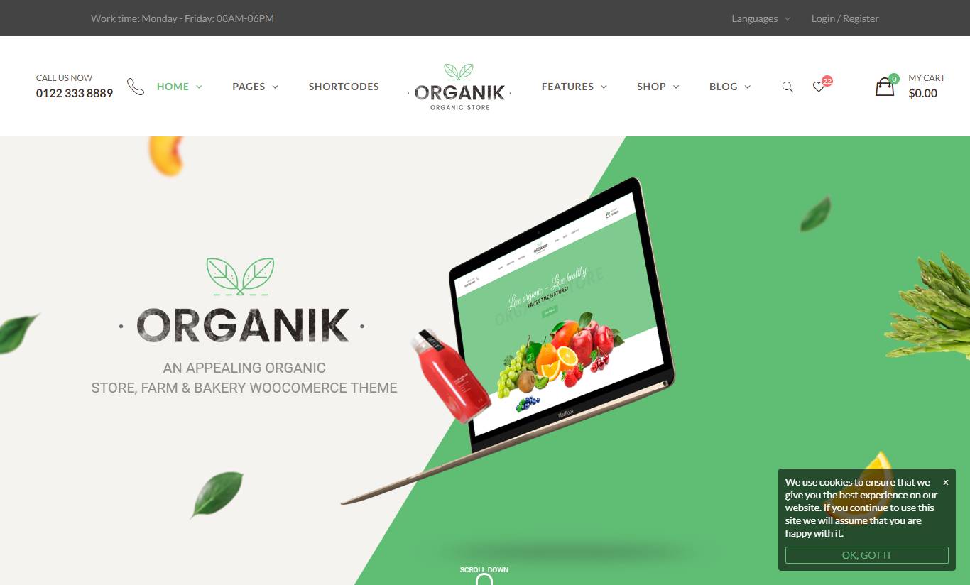 Organik - An Appealing Organic Store, Farm & Bakery WooCommerce Theme