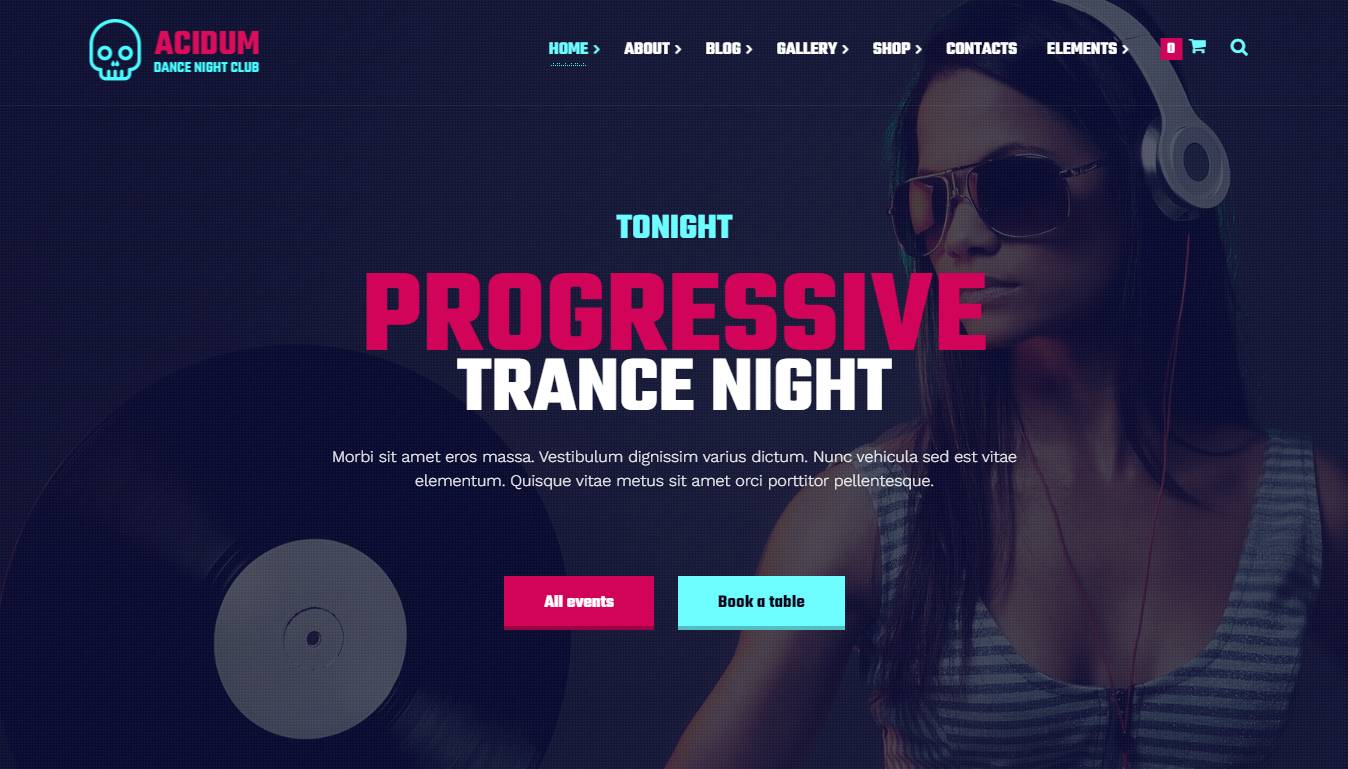 Acidum - Night Club and DJ WordPress Theme