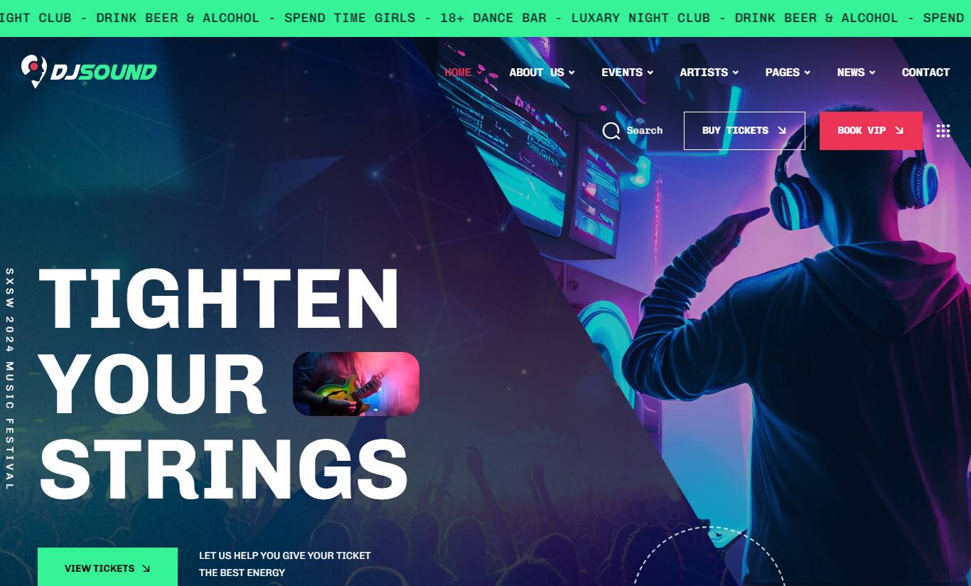 DJsound - Night Club WordPress Theme