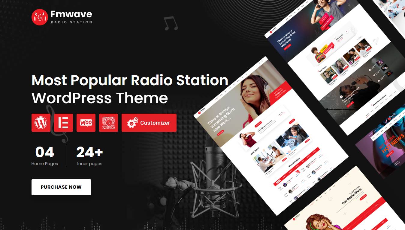 Fmwave - Radio Station WordPress Theme + RTL