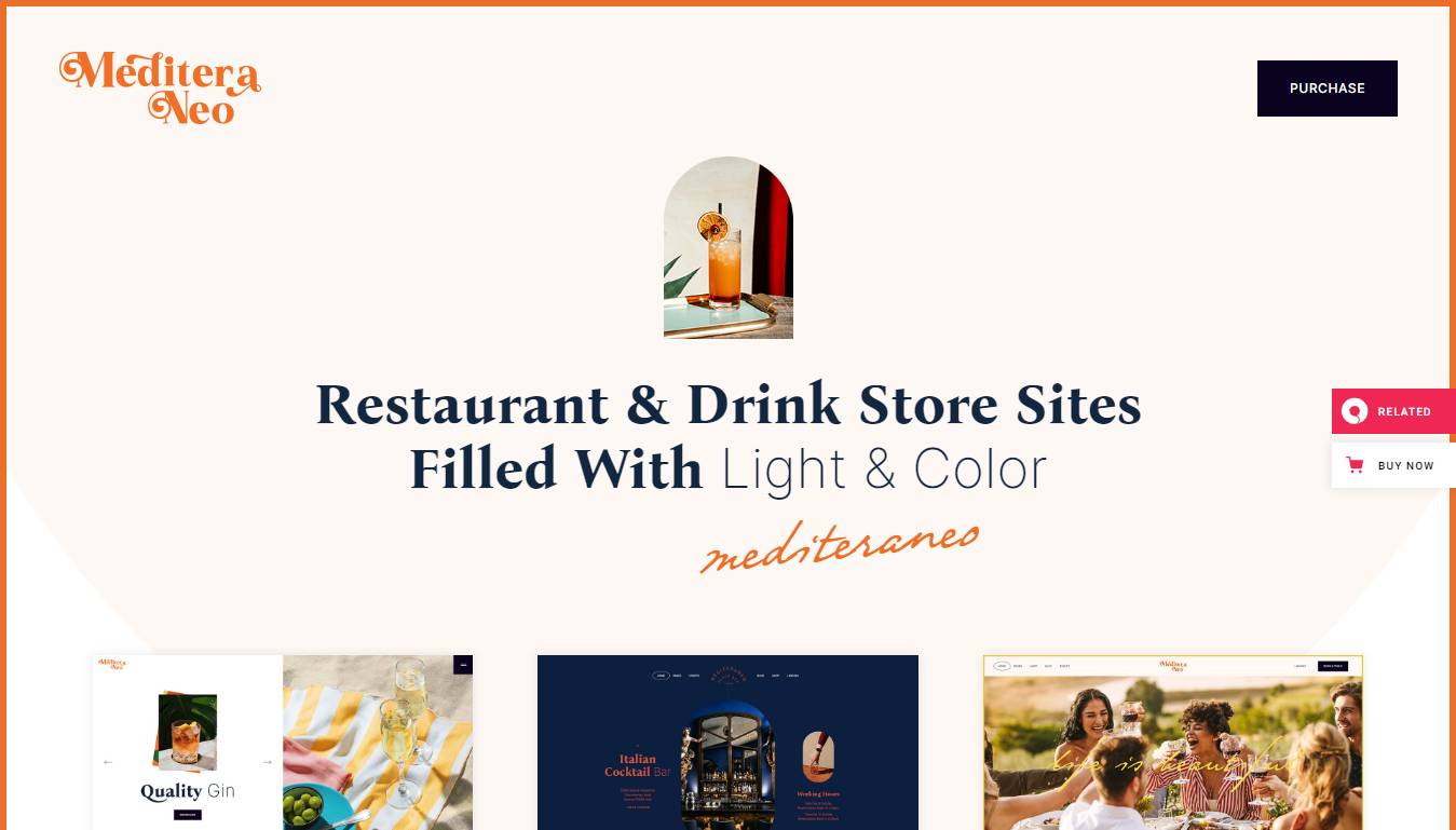 Mediteraneo - Restaurant, Bar & Drink Brand Theme