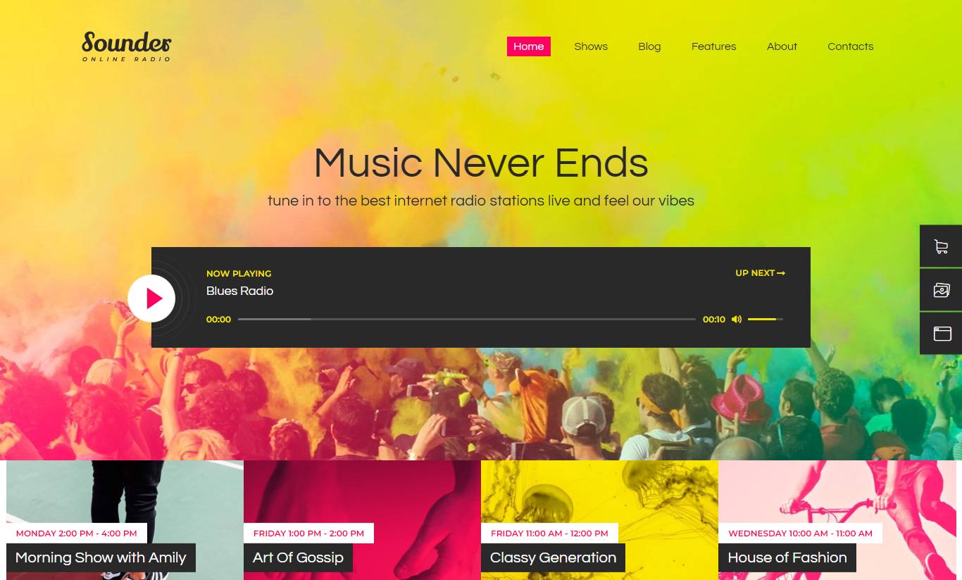 Sounder | Online Internet Radio Station WordPress Theme + RTL