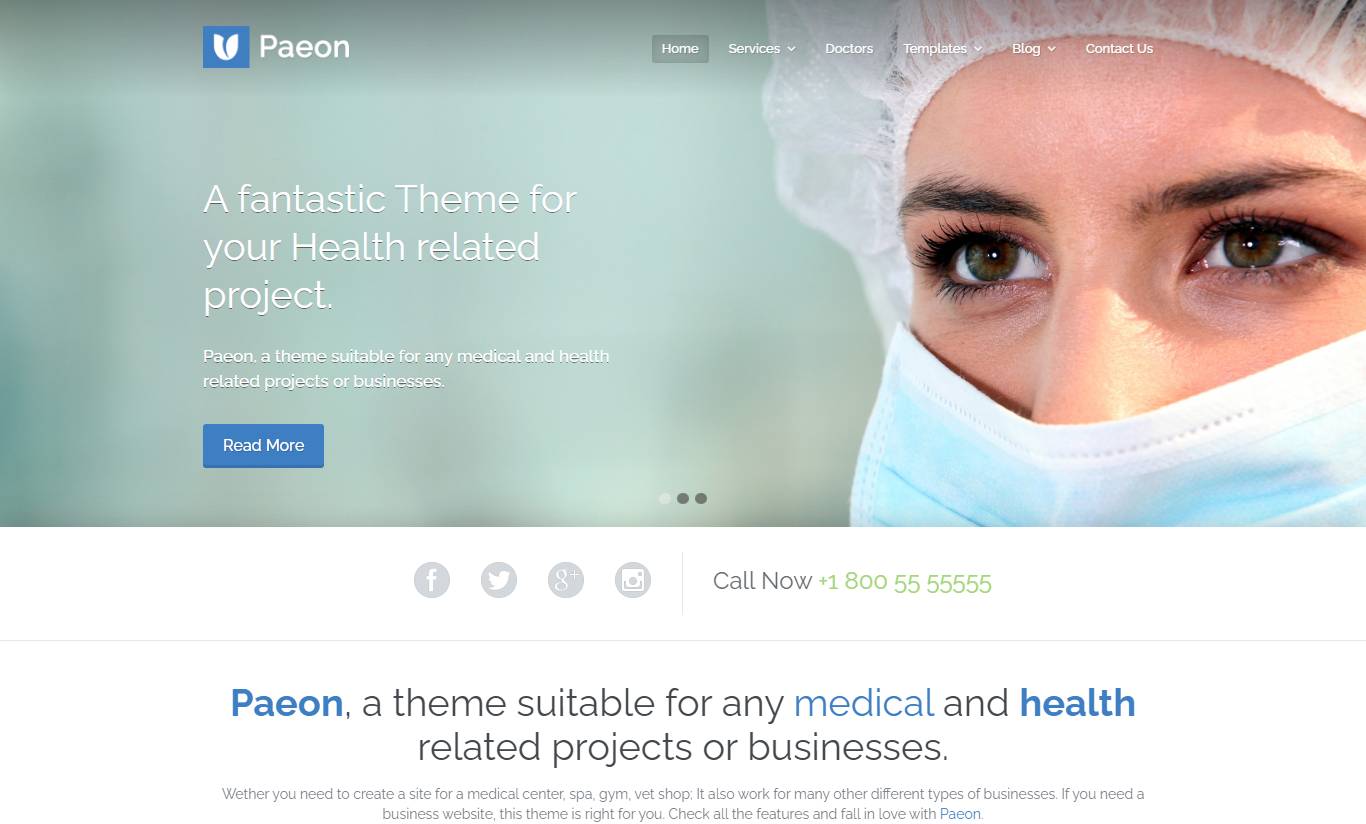 Paeon - Medical WordPress Theme