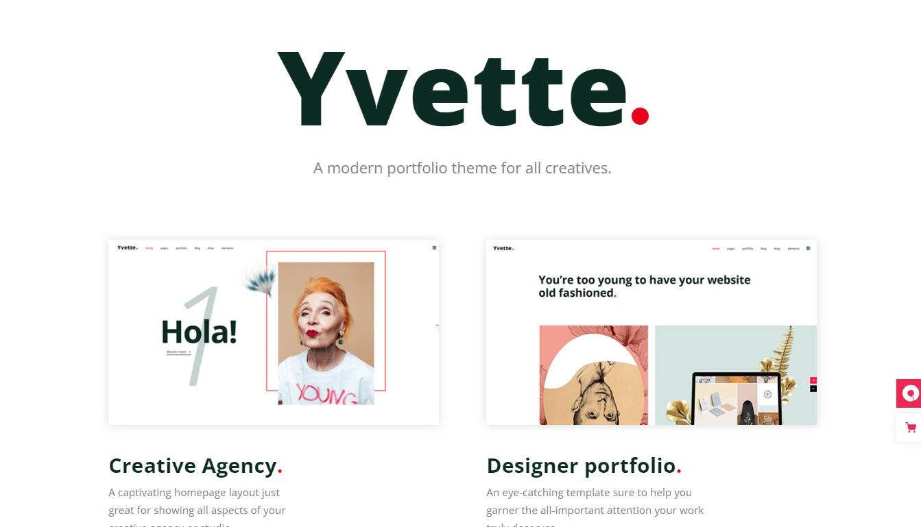 Yvette - Portfolio Theme for Creatives