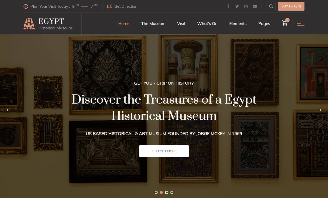 Egypt - Museum & Exhibition WordPress Theme