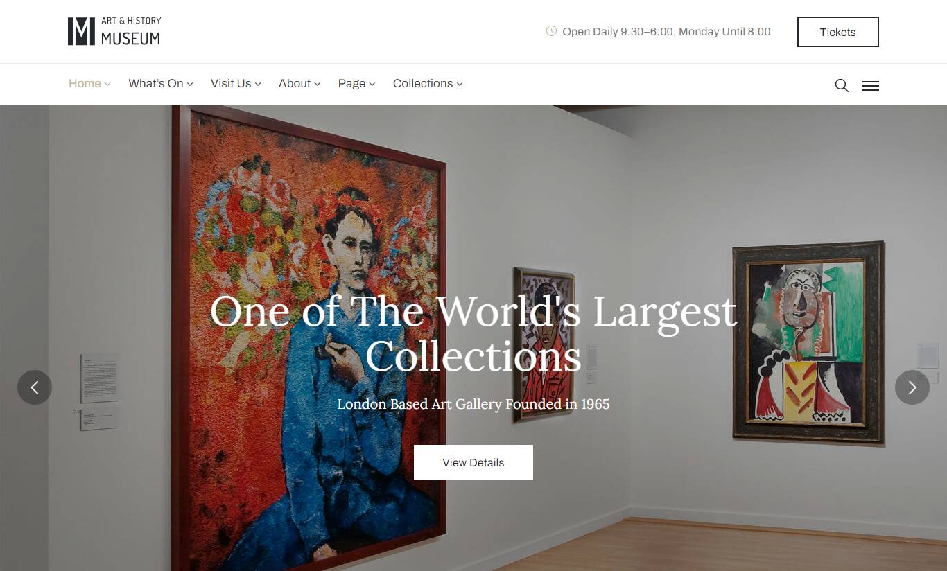 Muzze - Museum Art Gallery Exhibition WordPress Theme