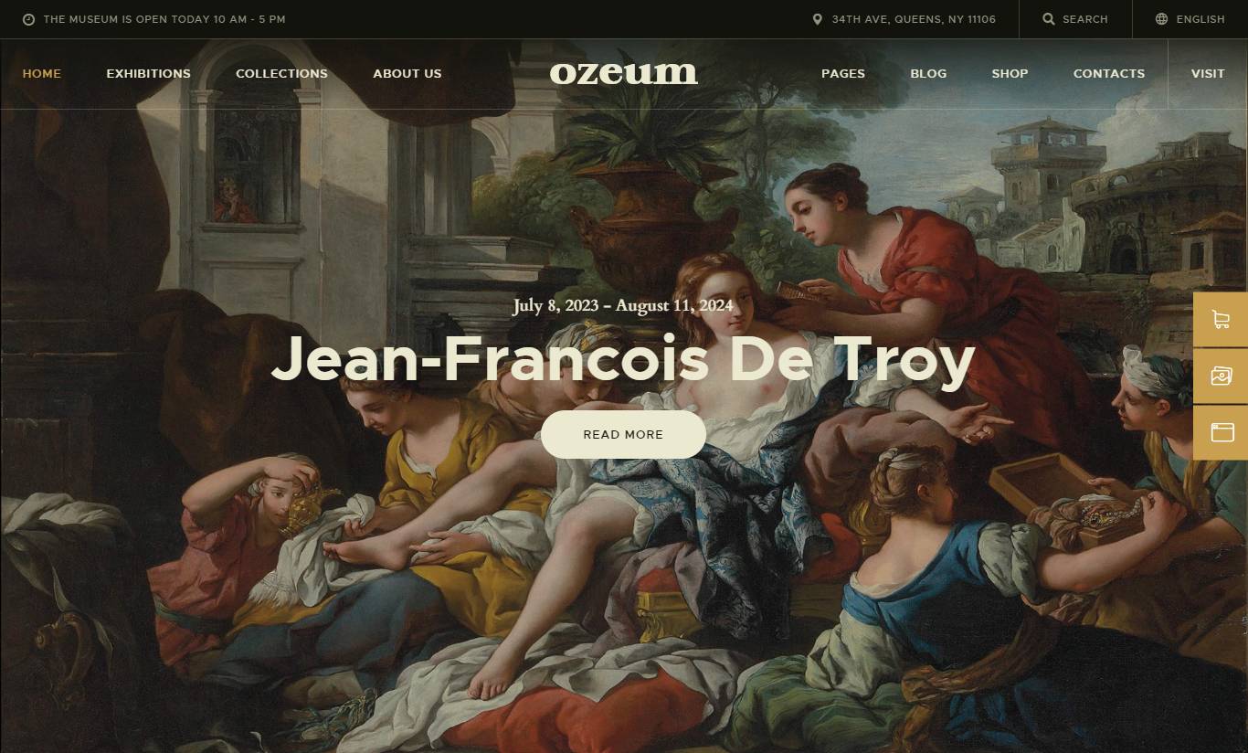 Ozeum | Art Gallery and Museum Modern Creative WordPress Theme +RTL