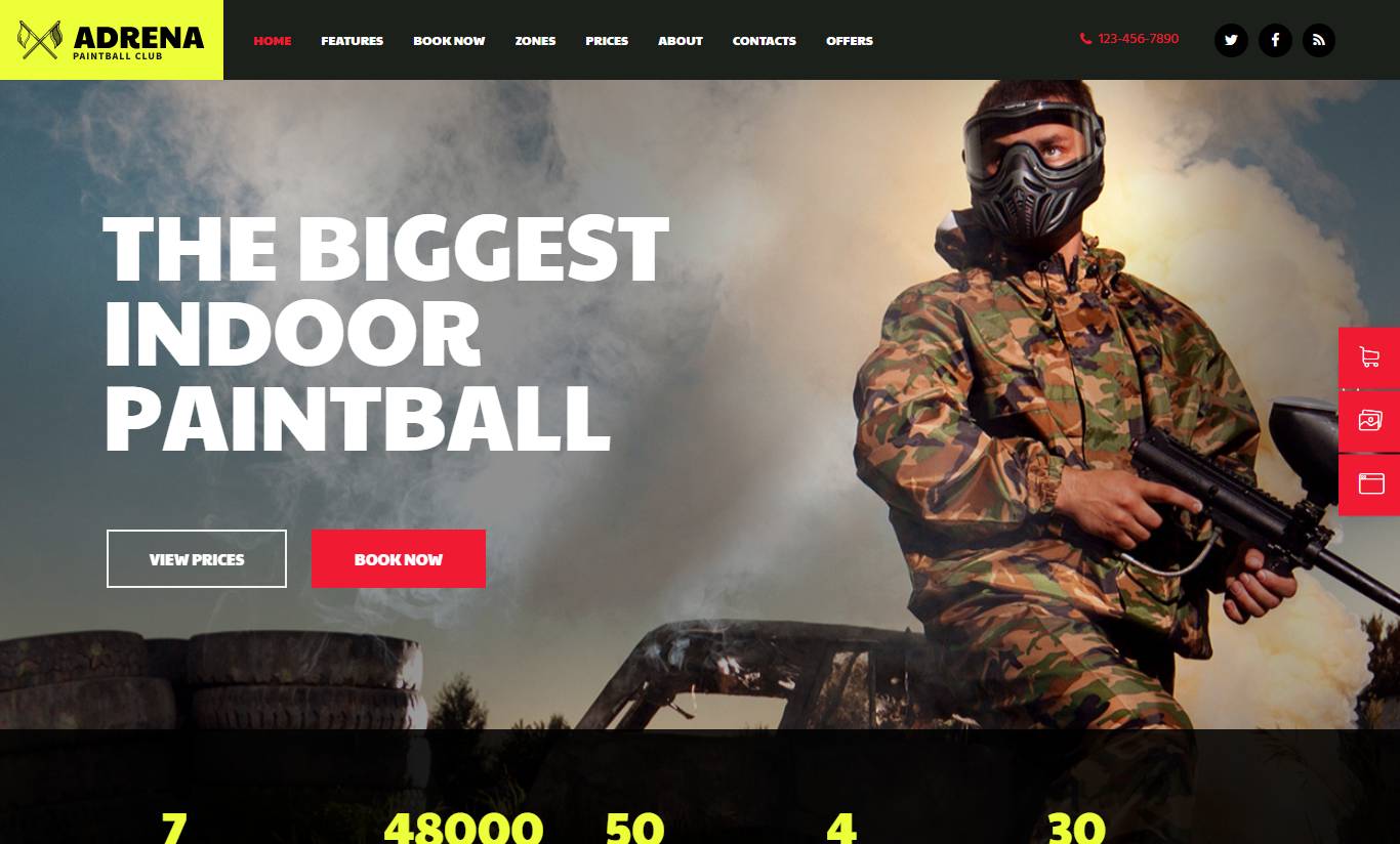 Adrena | Airsoft Club & Paintball WordPress Theme