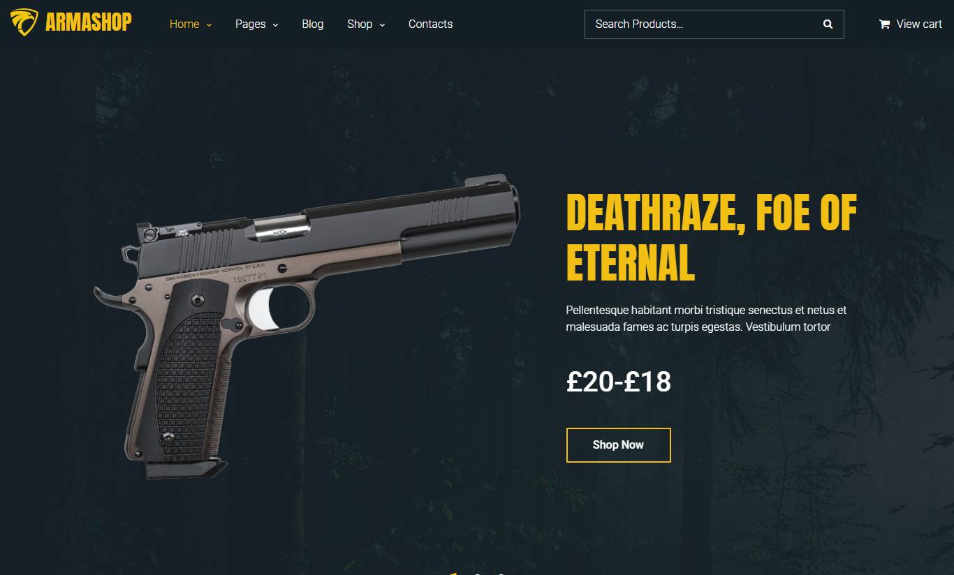 Armashop - Guns and Ammo WooCommerce Theme