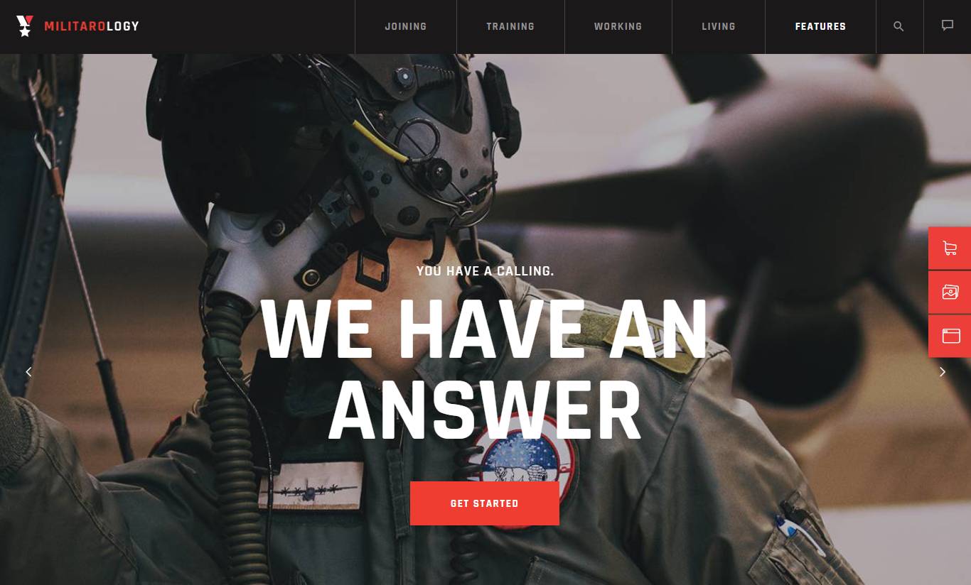 Militarology - Military Service & Army Veterans Army WordPress Theme