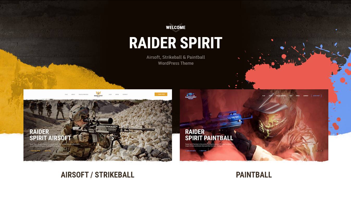 Raider Spirit | Airsoft Club & Paintball WordPress Theme