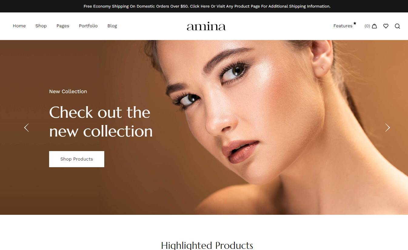 Amina — Beauty and Skincare Shop