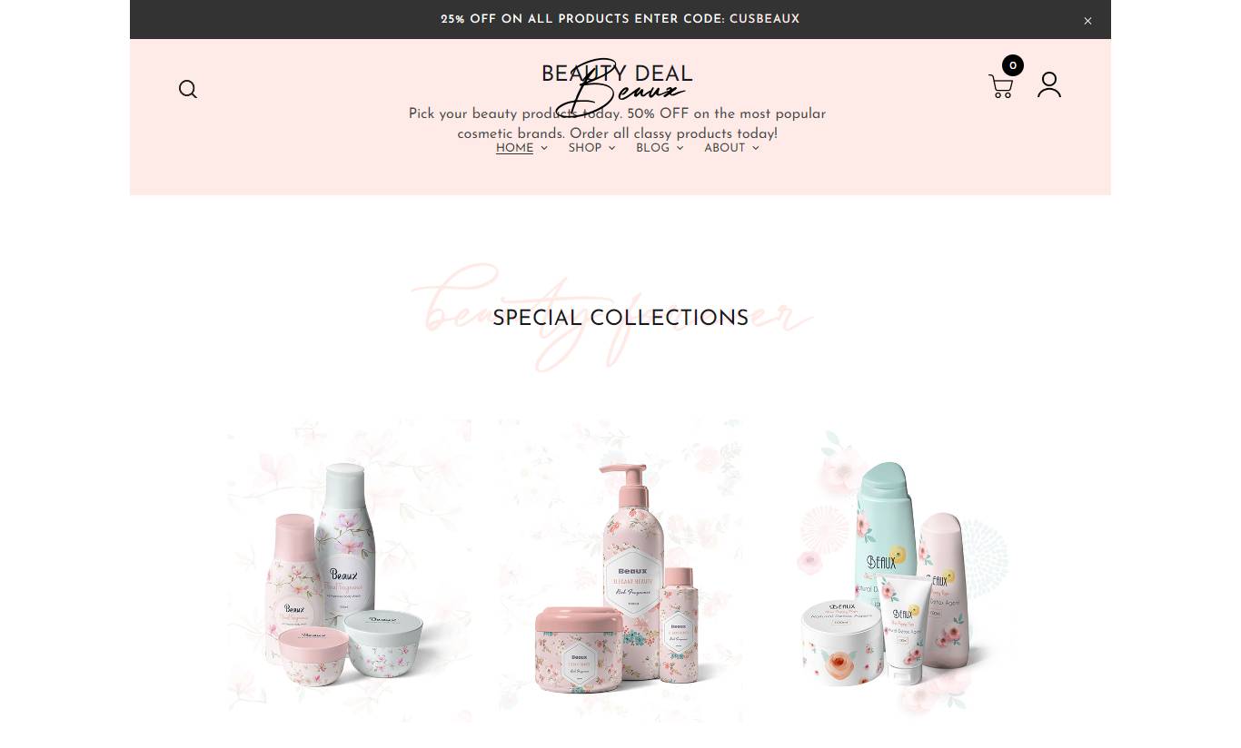 Beaux - Cosmetics Shop WordPress Theme