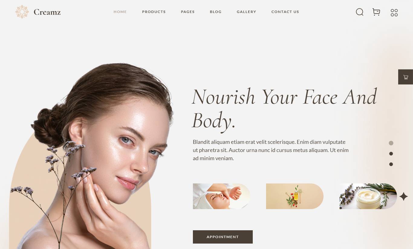 Creamz - Beauty Salon & Spa WooCommerce